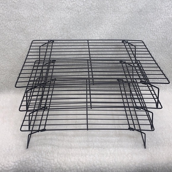 Cookin The American Way Triple stackable cooling racks vintage black used - Picture 4 of 12